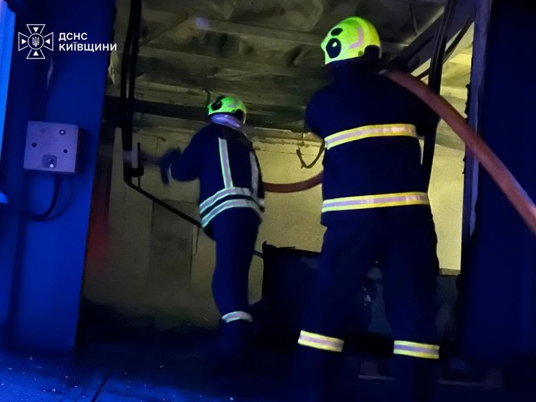 Kyiv Oblast following the shelling
