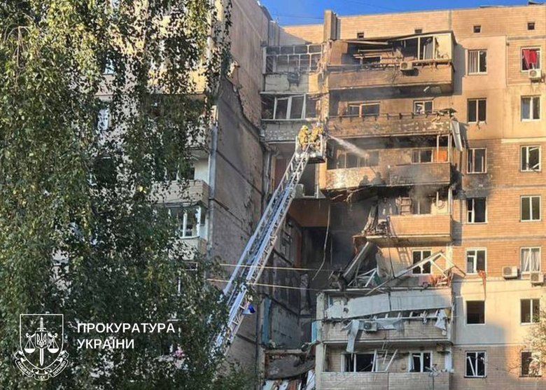 Киев после обстрела