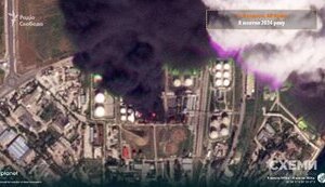 Последствия удара ВСУ по нефтебазе в оккупированной Феодосии. СПУТНИКОВЫЕ ФОТО