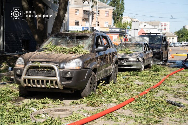 Наслідки удару РФ по Полтаві 3 липня 2025 року
