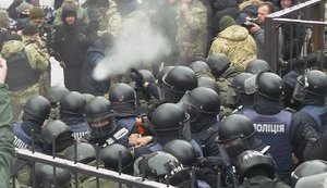 Anyone assaulting police officers to be detained, - top patrol policeman on clashes outside Solomianskyi court. VIDEO+PHOTOS