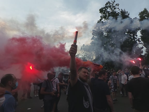 Мітингувальники під судом над Стерненком перекрили вулицю Дегтярівську 09