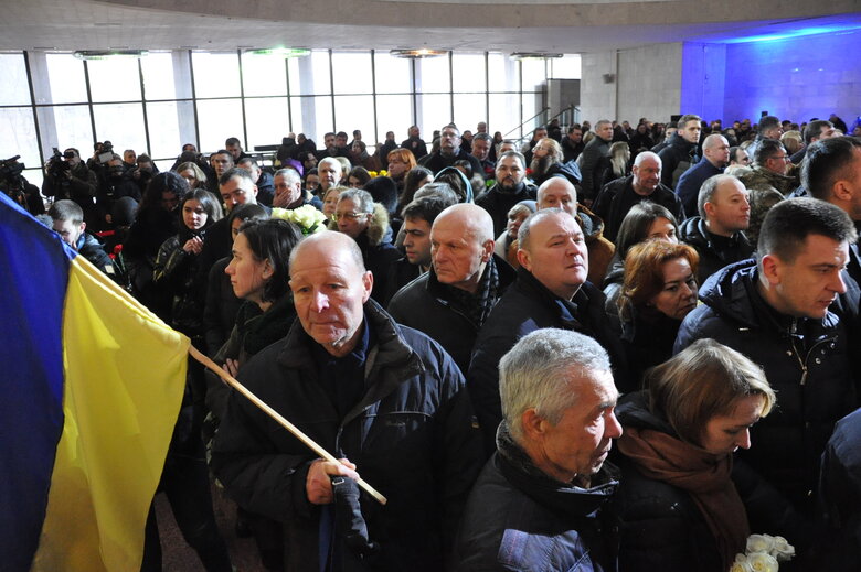 In Kyiv, farewell to leadership of Ministry of Internal Affairs, who died in plane crash in Brovary, was held 15