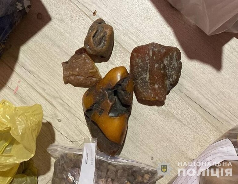 National Police seized almost UAH 4.5 million from illegal amber miners in Rivne region during searches 05