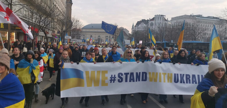 Action in support of Ukraine in Budapest