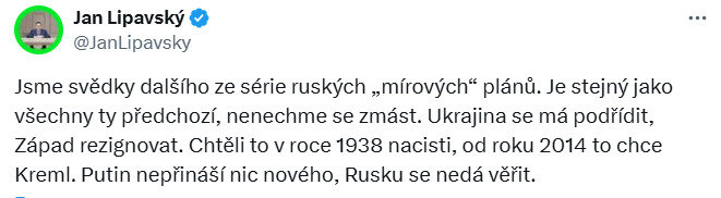 У Чехії прокоментували вимоги Кремля на переговорах