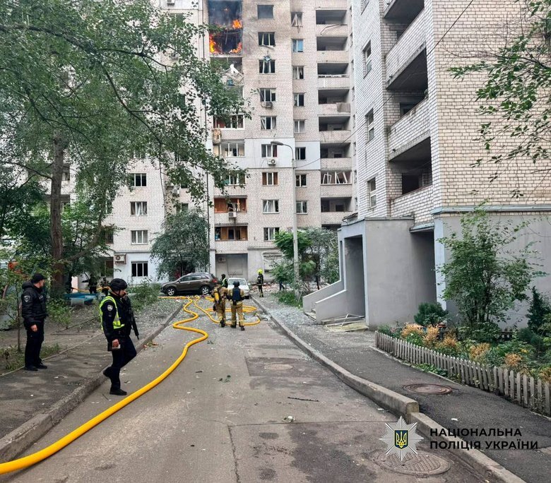 Наслідки атаки у Печерському районі 25 вересня