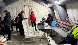 Тимчасовий мобільний вокзал розгорнули у Фастові. ФОТОрепортаж