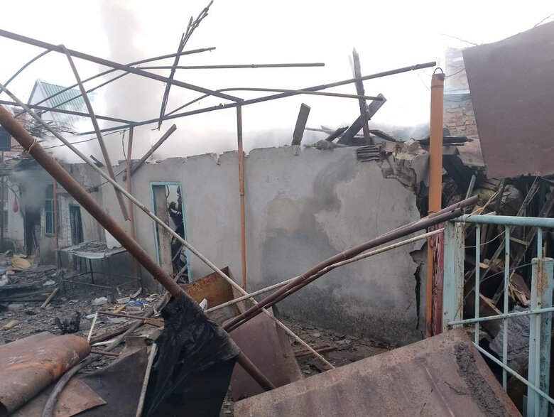 Shelling of Nikopol district on 14 February