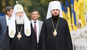 В храме УПЦ МП провозгласили "анафему" главе ПЦУ митрополиту Епифанию и почетному патриарху ПЦУ Филарету