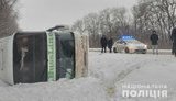 Автобус "Київ - Москва" перекинувся на Чернігівщині, постраждали 3 пасажири, - Нацполіція. ФОТОрепортаж
