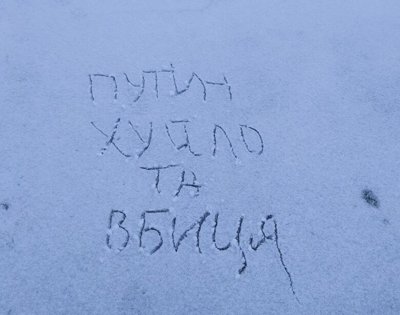 Сніговий спротив: в окупованому Маріуполі влаштували проукраїнський флешмоб 05