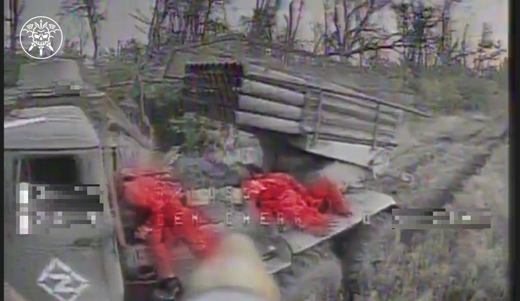 Soldiers of 77th Separate Airborne Brigade destroyed Russian "Grad" MLRS along with its ammunition, causing detonation. VIDEO