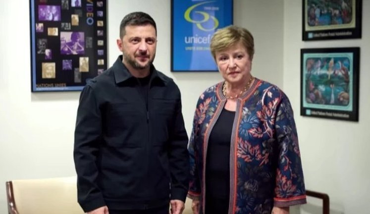Зеленський обговорив використання заморожених російських активів для України з головою МВФ