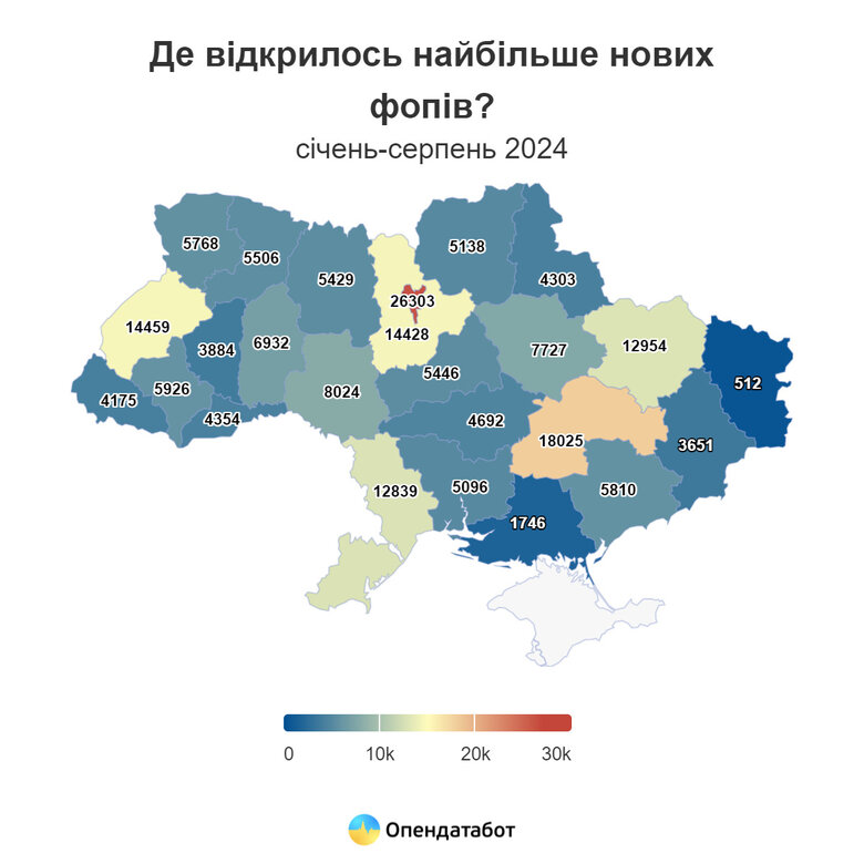 Де в Україні найбільше відкривають ФОПи