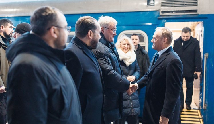 Polish Prime Minister Tusk arrives in Kyiv