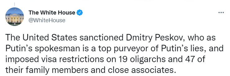 США запровадили санкції проти Пєскова: Є головним розповсюджувачем путінської брехні 01
