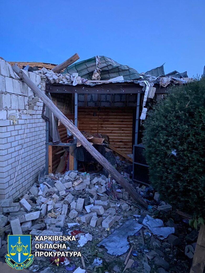 Наслідки обстрілу села Подоли на Харківщині: Загинула жінка, чоловік дістав поранення, зруйновано будинок 03