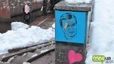 Кривой Рог украсили портретами голубого Януковича и розового Азарова. ФОТО