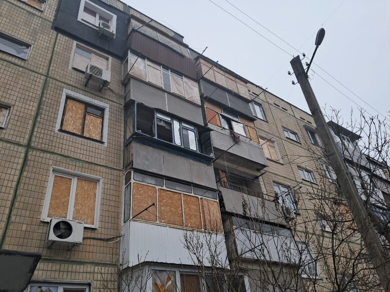 Shelling of Nikopol district and injury of a woman on February 6