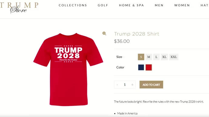 Мерч Трампа к выборам-2028