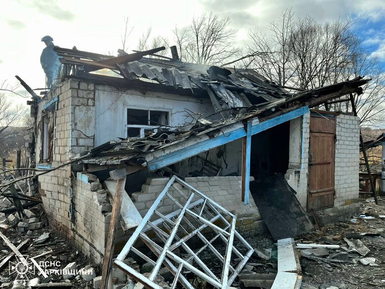 Удар КАБом по с. Осиново на Харківщині