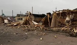 Dead people and wounded man. The consequences of shelling in Chernihiv region