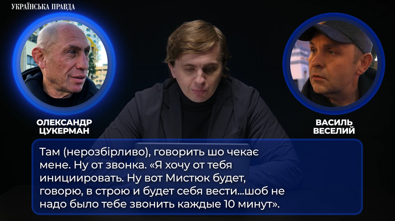 Олександр Цукерман та Василь Веселий на нових плівках Міндіча