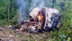 Авто, яке підірвалось на міні у Харківській області
