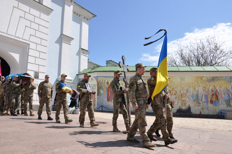 Farewell to cyborg paratrooper of 95th Brigade Ruslan Borovik, who died in battles with Russian occupiers in east, said goodbye in Kyiv 03