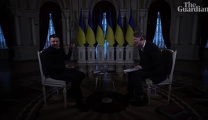 В Мариинском дворце пропал свет во время интервью Зеленского изданию The Guardian. ВИДЕО