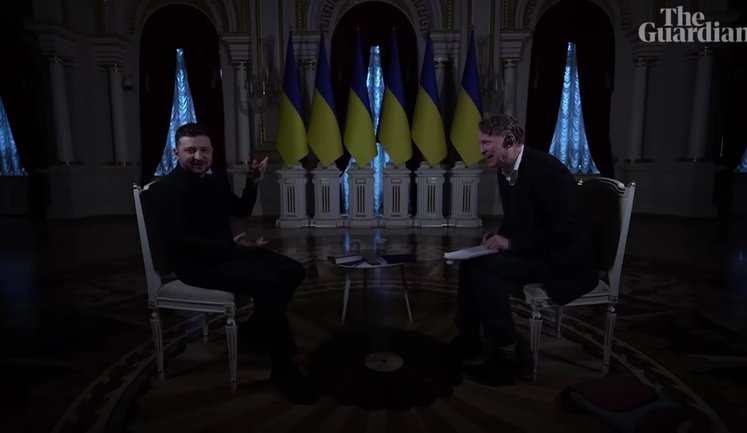 В Мариинском дворце пропал свет во время интервью Зеленского изданию The Guardian. ВИДЕО