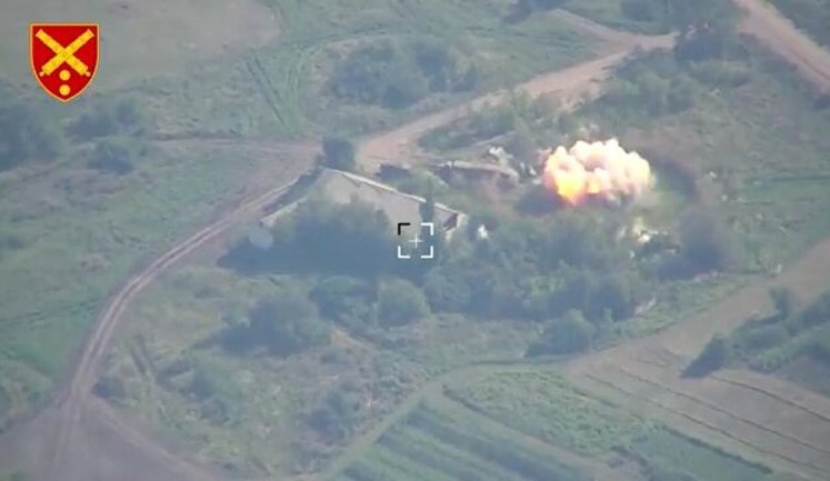 Our artillerymen with HIMARS destroyed cluster of enemy trucks with ammunition. VIDEO