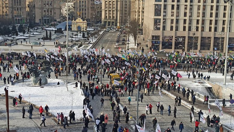 Учасники мітингу SaveФОП розпочали ходу у центрі Києва 21