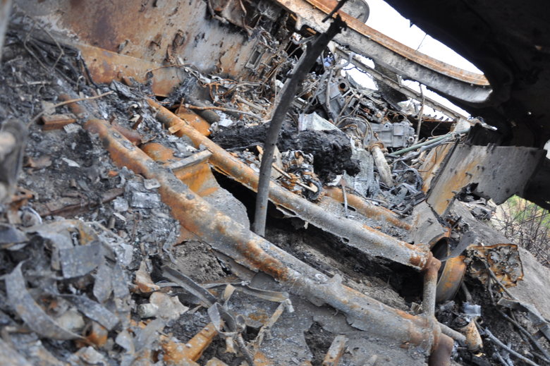 Russian occupiers equipment near Bucha destroyed 05