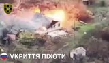 Українські дронарі 28 бригади знищили вороже укриття та російських піхотинців всередині