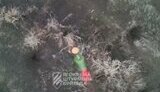 Drone drops ammunition on Russian