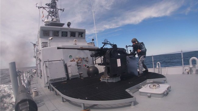На катере ВМСУ Старобельск, производства США, прошли учения по живучести 01