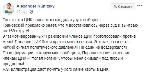 Я восстановлюсь через суд, - снятый ЦИК кандидат от Слуги народа Куницкий 02