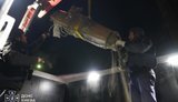 Сапери вилучили бойову частину російської балістичної ракети в Оболонському районі Києва. ФОТОрепортаж