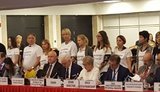 Совещание ОБСЕ в Варшаве: активисты пришли на церемонию открытия в футболках SaveOlegSentsov. ФОТО