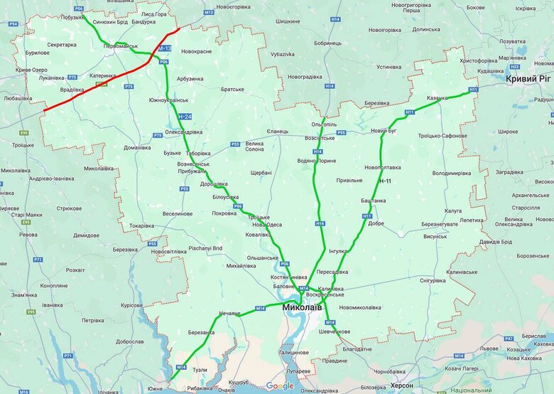 Негода в Україні: на Одещині та Миколаївщині відновлюють проїзд вантажного транспорту. Обмеження зберігаються на трасі М-13 Кропивницький - Кишинів 01