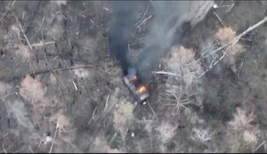 Ukrainian Armed Forces track down and attack Russian MT-LB. VIDEO
