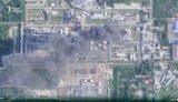 Последствия поражения установки по переработке газа и конденсата на Афипском НПЗ РФ СПУТНИКОВЫЕ ФОТО