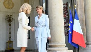 Дружина Президента України Олена Зеленська зустрілася з першою леді Франції Бріжит Макрон. ФОТО