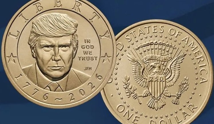 У США випустили доларові монети із зображенням Трампа. ФОТО