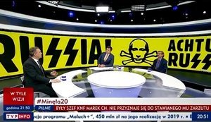 "Achtung Russia!", намек на эмблему войск СС и лицо Путина со скрещенными костями, - МИД РФ вызвал посла Польши в Москве Марциняка из-за заставки в телепередаче. ФОТО