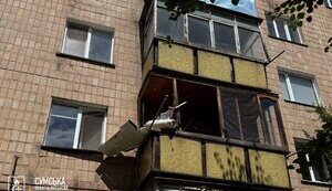 As result of attack by Russian UAVs in the Konotop district, houses and infrastructure were damaged, and there are power outages. PHOTO
