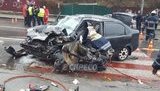 Пьяное ДТП в Киеве: из-за аварии перекрыта улица Старонаводницкая. ФОТОрепортаж