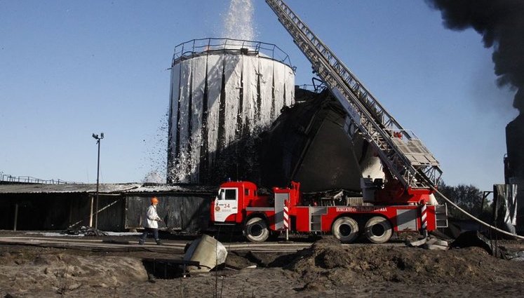 Oil depot near Kyiv caught fire again - State Emergency Service